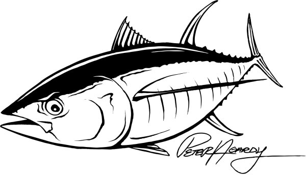 Тунец раскраска