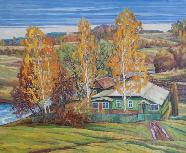 «Осень в деревне» (1942 год). Нестеров