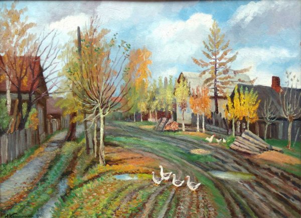 Красивая осень в деревне