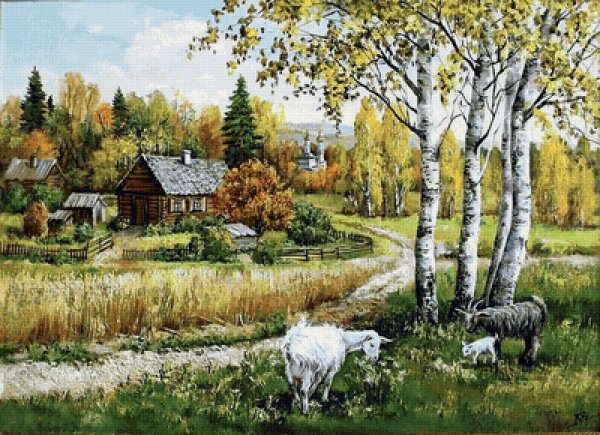 Виктор Андреев картины пейзаж лето