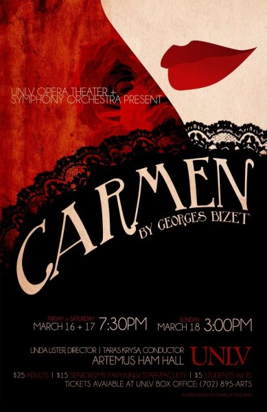 Афиша к опере Кармен