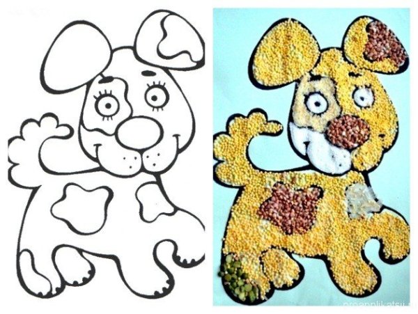 Трафарет для поделки из крупы