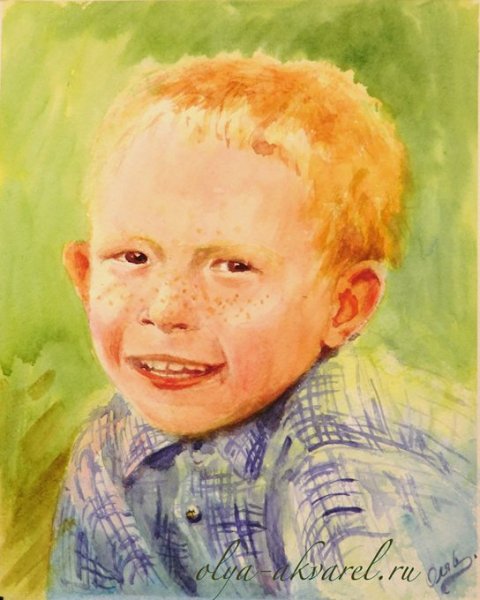 Портрет рыжего мальчика