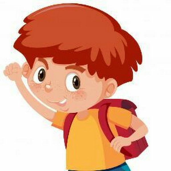 Рыжий мальчик на белом фоне