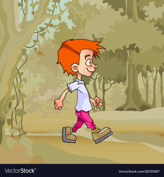 Рыжий мальчик мультяшка