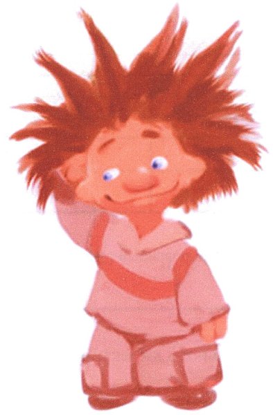 Персонаж с растрепанными волосами