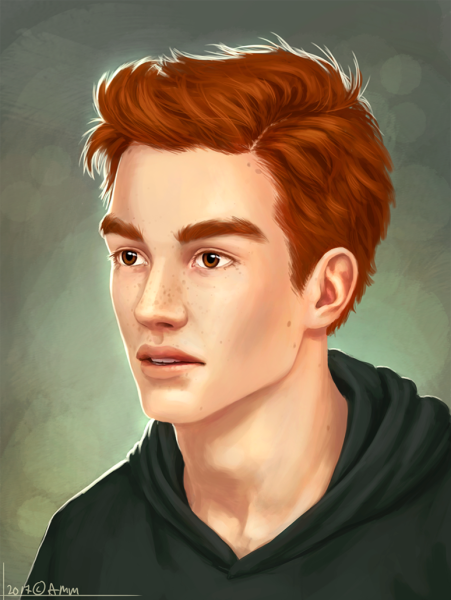 Рыжеволосый мужчина арт