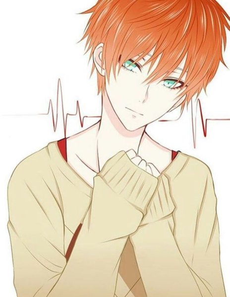 Рыжий парень с зелеными глазами арт