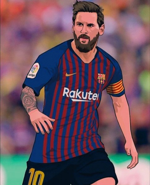 Лионель Месси рисунок