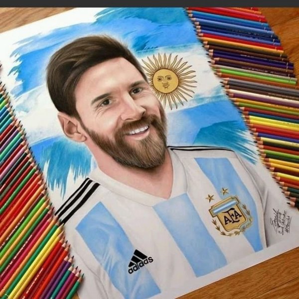 Лионель Месси рисунок
