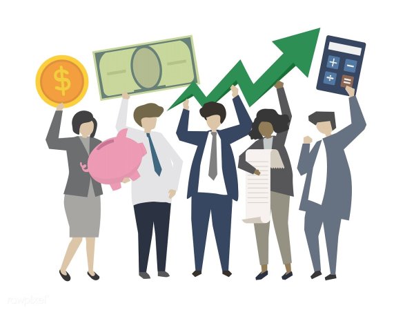 Биржевые графики на белом фоне