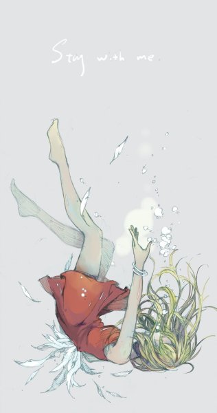 Девушка падает арт