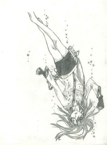 Падающий человек зарисовка