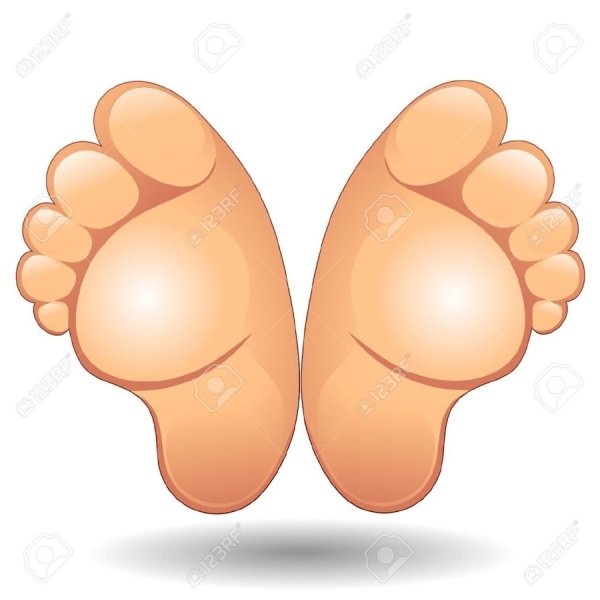 Цветные Отпечатки ног