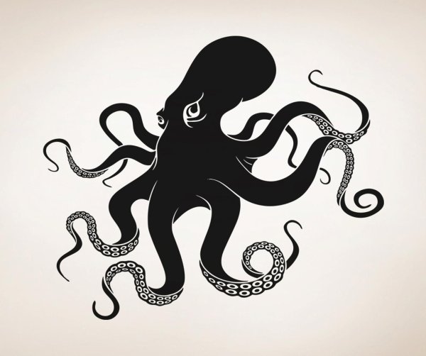 Осьминог стилизация