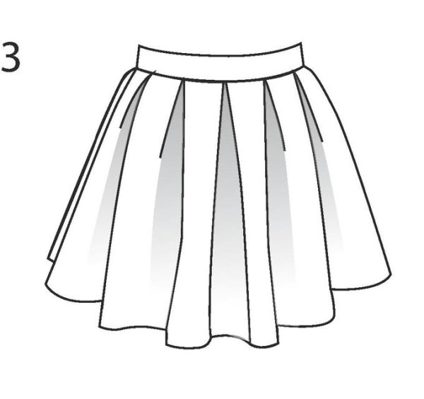 Эскиз юбки полусолнце
