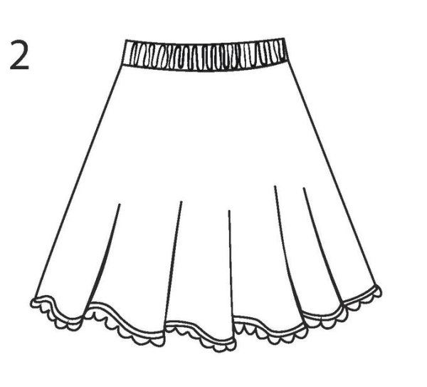 Эскиз юбки полусолнце