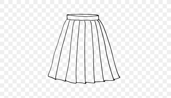 Юбка раскраска для детей