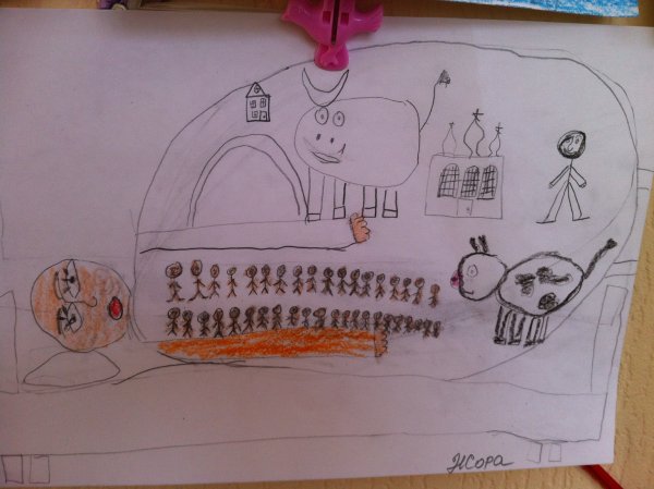 Робин бобин Барабек детский рисунок