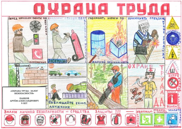 Рисунки по охране труда