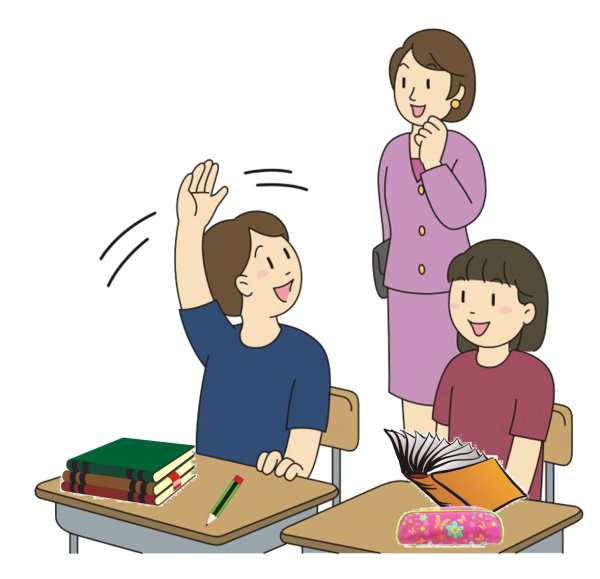 Учитель и ученик на прозрачном фоне