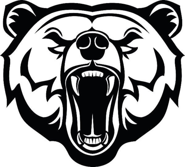 Трафарет медведя для гравировки