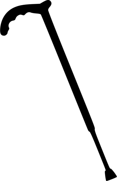 Трость черно белая