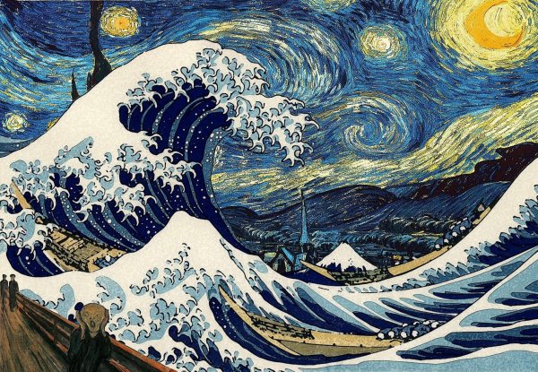 Кацусика Хокусай большая волна в Канагаве волны