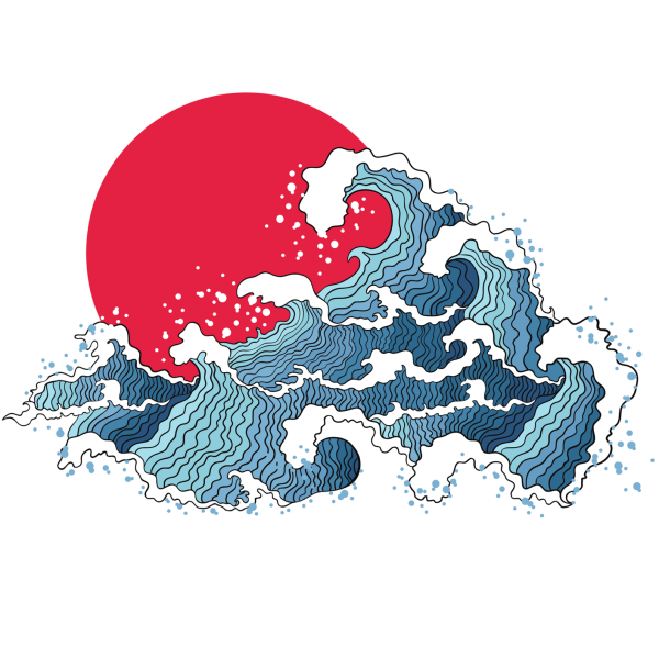 Японские волны рисунок