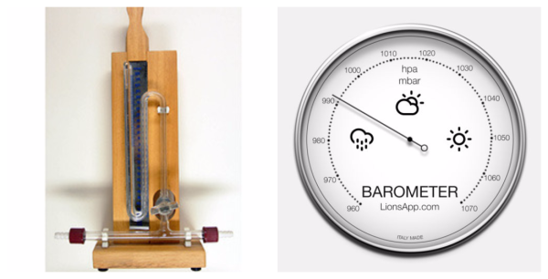 Барометр-анероид рисунок легкий