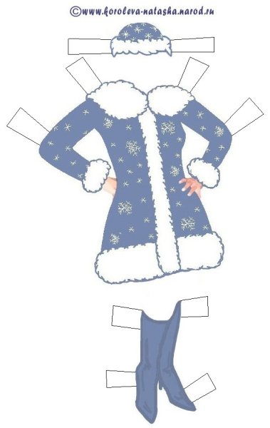Рисование шубка для Снегурочки