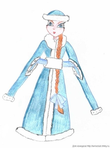 Рисунки Снегурочки легкие