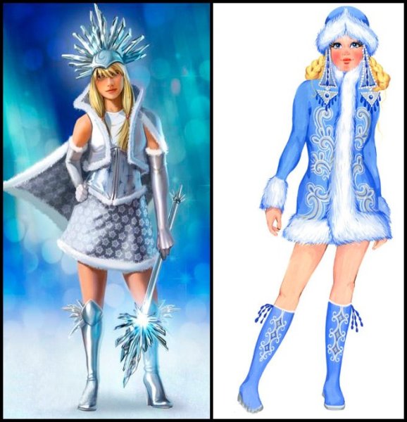 Эскиз костюма Снегурочки