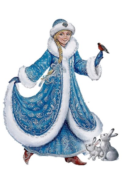 Снегурочка на прозрачном фоне