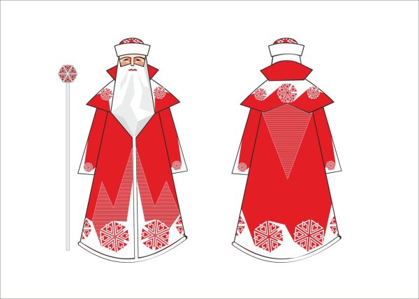 Эскиз костюма Деда Мороза
