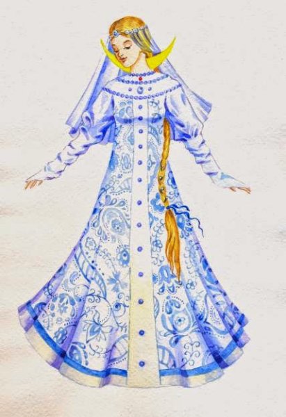 Снегурочка внучка Деда Мороза рисунок