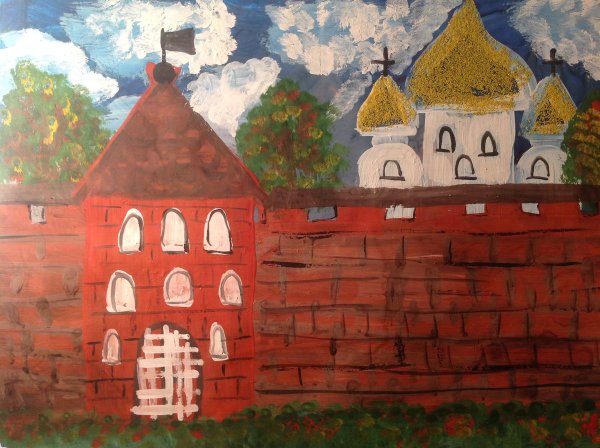 Новгородский Кремль детские рисунки