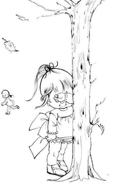 ПРЯТКИ раскраска для детей