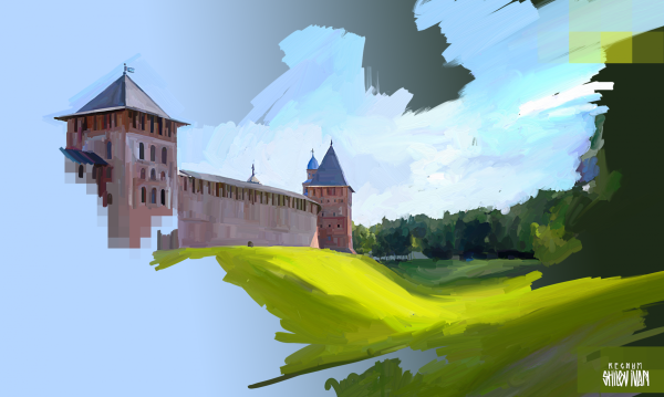 Новгородский Кремль вектор