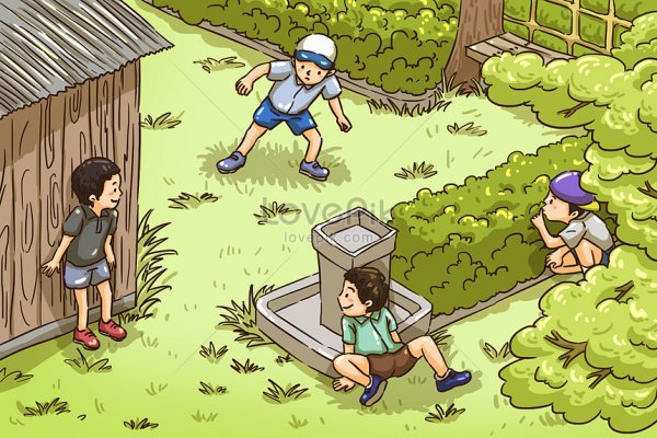 Игра в ПРЯТКИ рисунок для детей