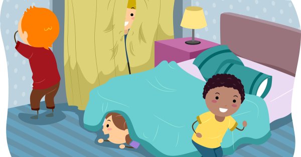 Ребенок прячется рисунок