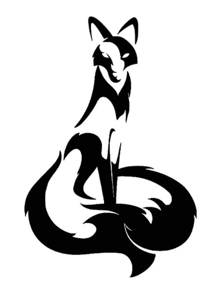 Кицунэ лиса вектор
