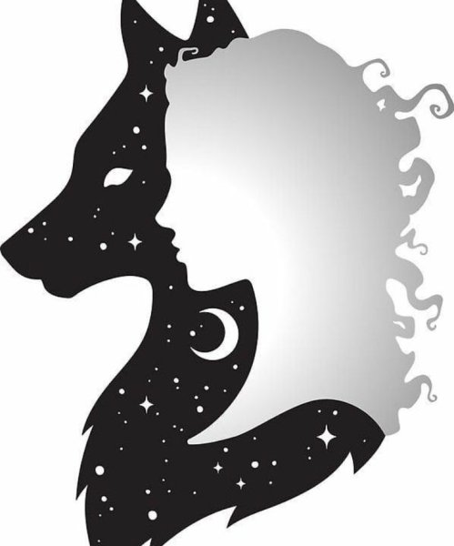 Лисенок силуэт