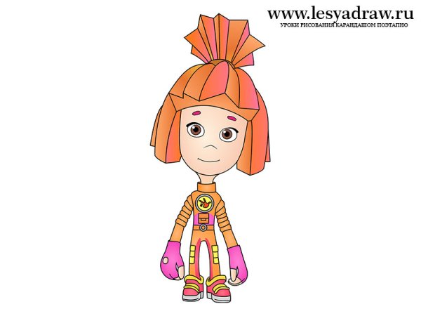 Симка Фиксики рисунок поэтапно