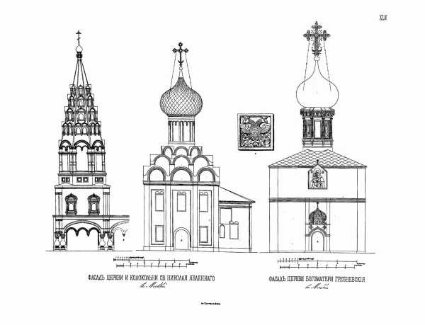Чертежи церквей 17 века Ярославль