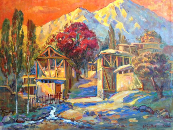 Кишлак Узбекистан картина