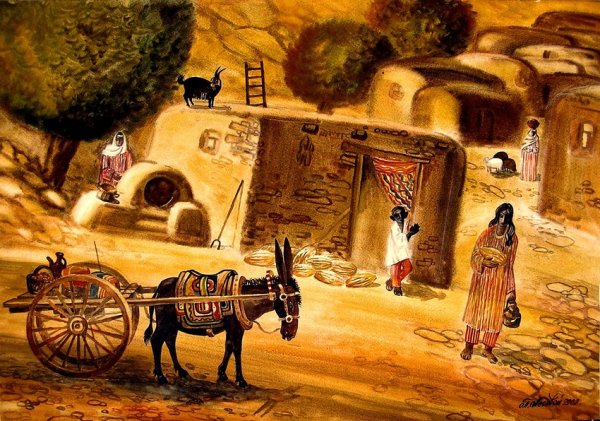 Кишлак Узбекистан картина