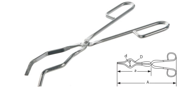 Щипцы тигельные лабораторные 600