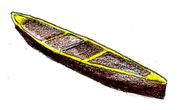 Каноэ раскраска для детей