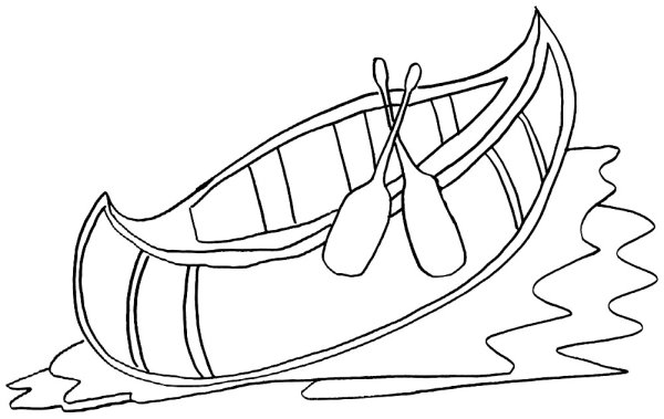 Байдарка раскраска